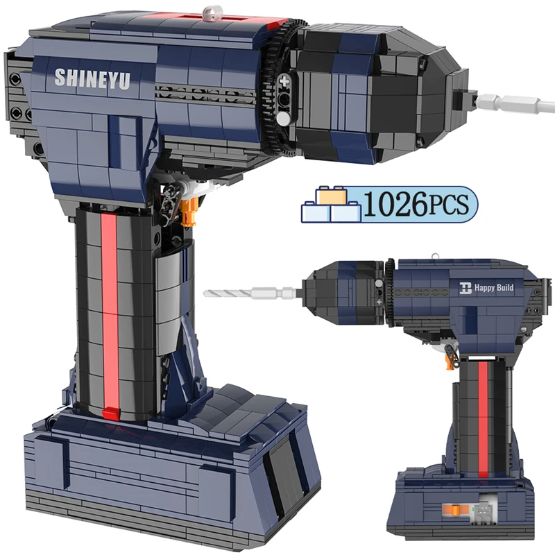 

1026Pcs Electric Nut Drill Assembled Sets Building Blocks Compatible Match Disassembly Tool Brick Toys for Kids Gifts