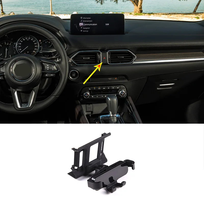 

Car Phone Holder For Mazda CX-5 KF CX-8 17-22 Car Styling Bracket GPS Stand Rotatable Support Mobile Accessories Car Accessories
