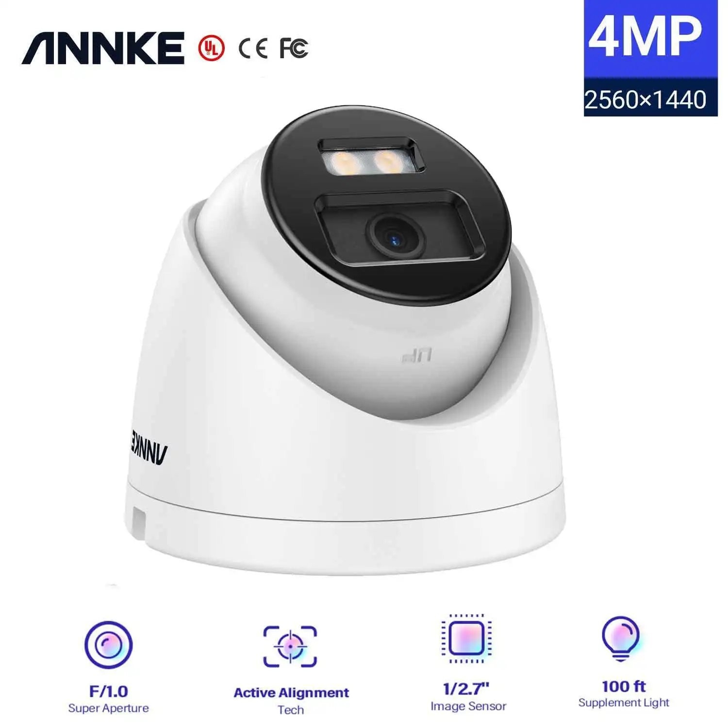 Annke 4MP IP Camera Wifi Outdoor FHD IP Cam Wireless IP66 We