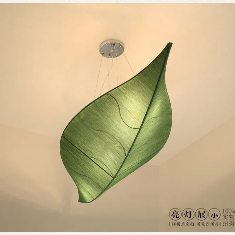 

LED Fabric Leaf Pendant Light Creative Restaurant Cloth Living Room Tea House Bedroom Beauty Salon Ceiling Light home decor