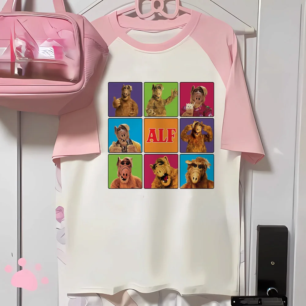 Футболка женская повседневная с круглым вырезом и принтом