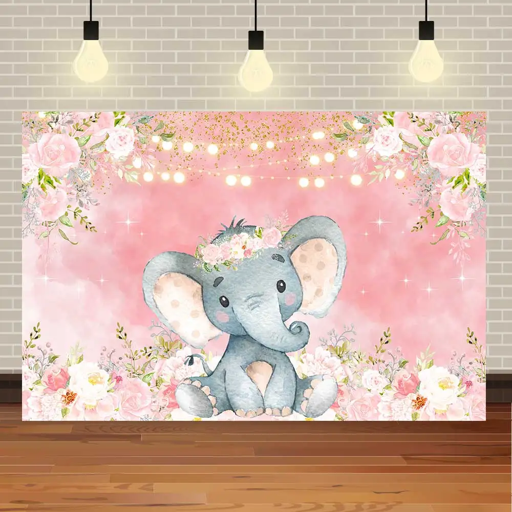 Виниловый фон SeekPro со слоном для фотографирования новорожденных мальчиков и