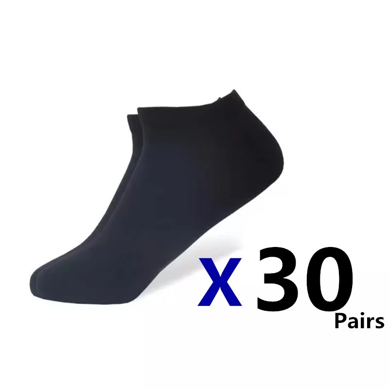 Wholesale! 30 pairs Men's Socks Boat Socks Solid Color Business Socks Shallow Mouth Breathable Soft Socks Gifts and Ankle Socks