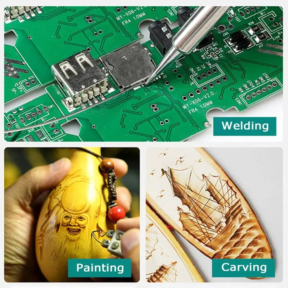 Набор Для Выжигания По Дереву 29 Предметов Электрический Паяльник 60 Вт Pаяльник