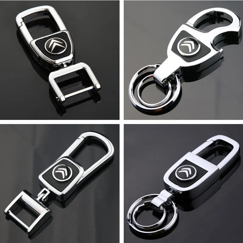 

Car Key Ring Pendant Fashion Key Chain Keychain Accessories For Citroen Logo C3 C4 Picasso Sega Aircross Elysee Berlingo Xsara