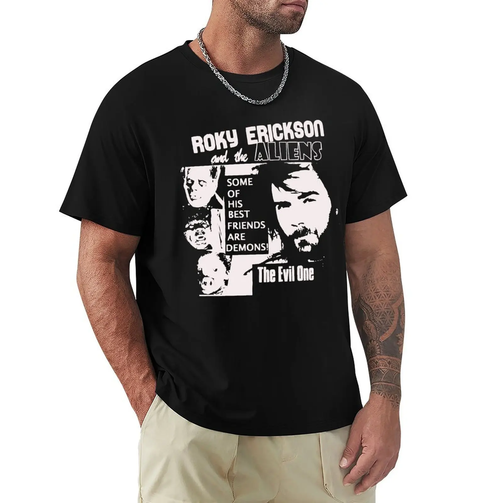 Ретро Винтаж Темно-красный Roky Erickson с длинным рукавом Музыка футболка эстетичная