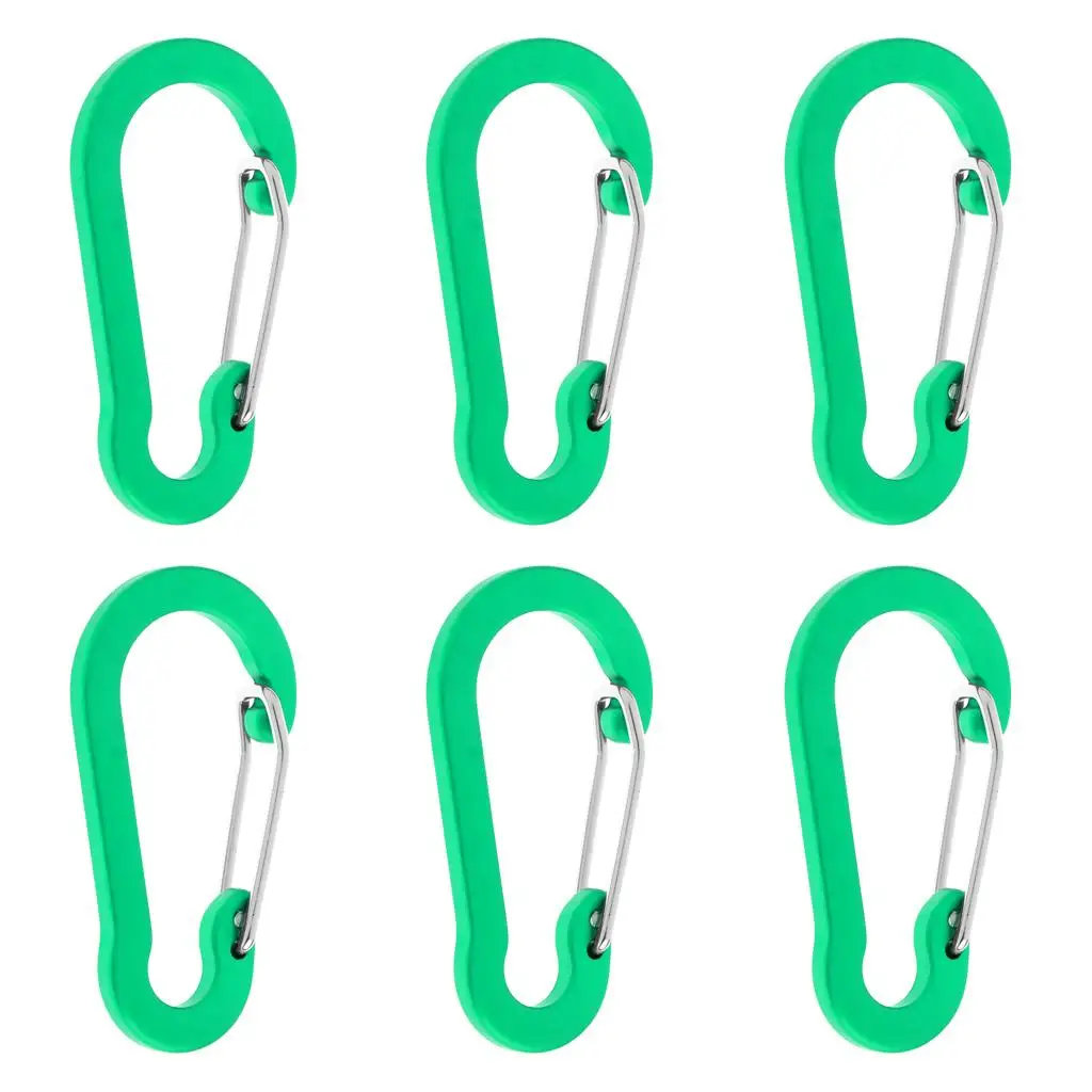 

6x Aluminum Carabiner Snap Hook Outdoor Camping Buckle