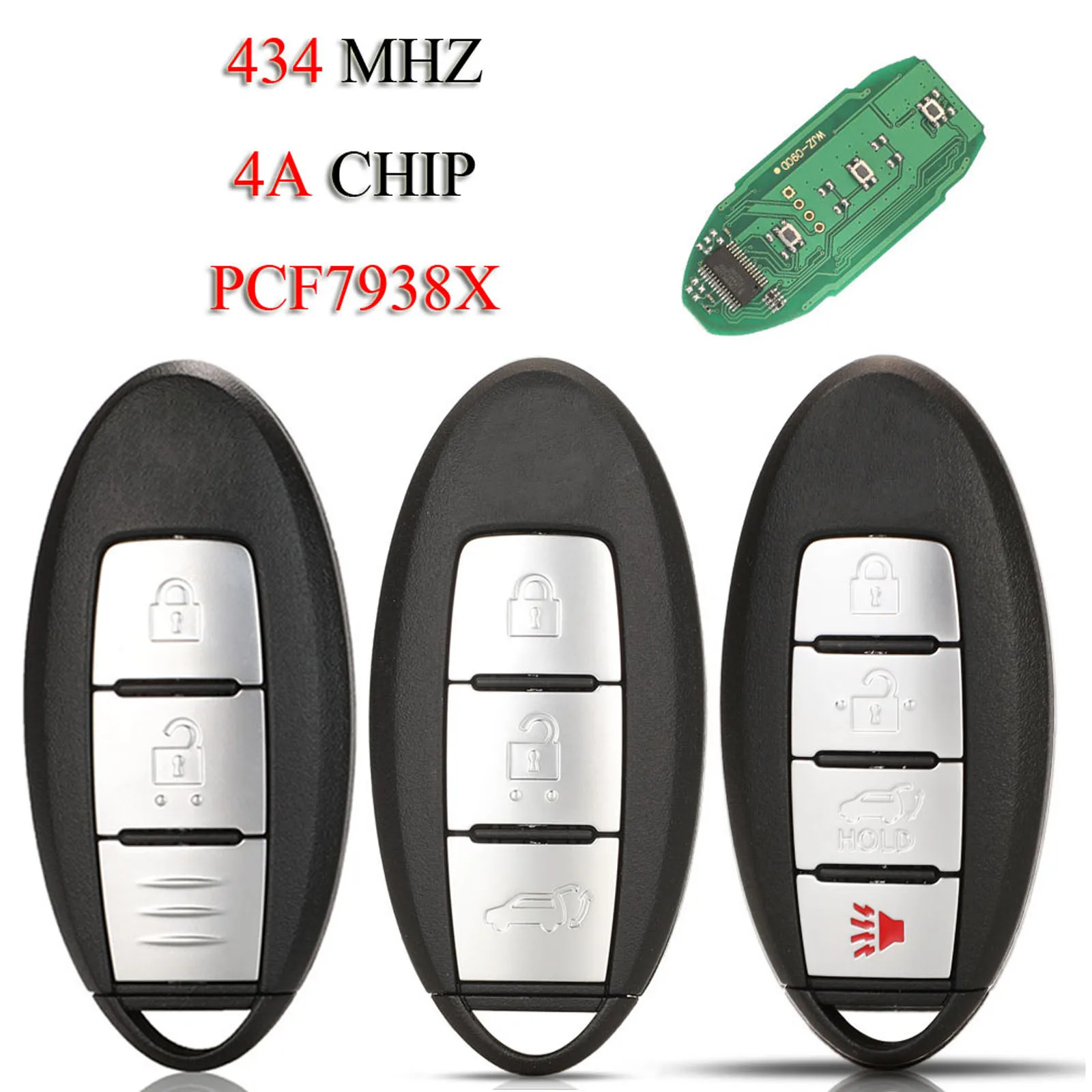 Jingyuqin KR5S180144-102/104/106 дистанционный умный Автомобильный ключ для Nissan Qashqai Rogue X-Trail 434