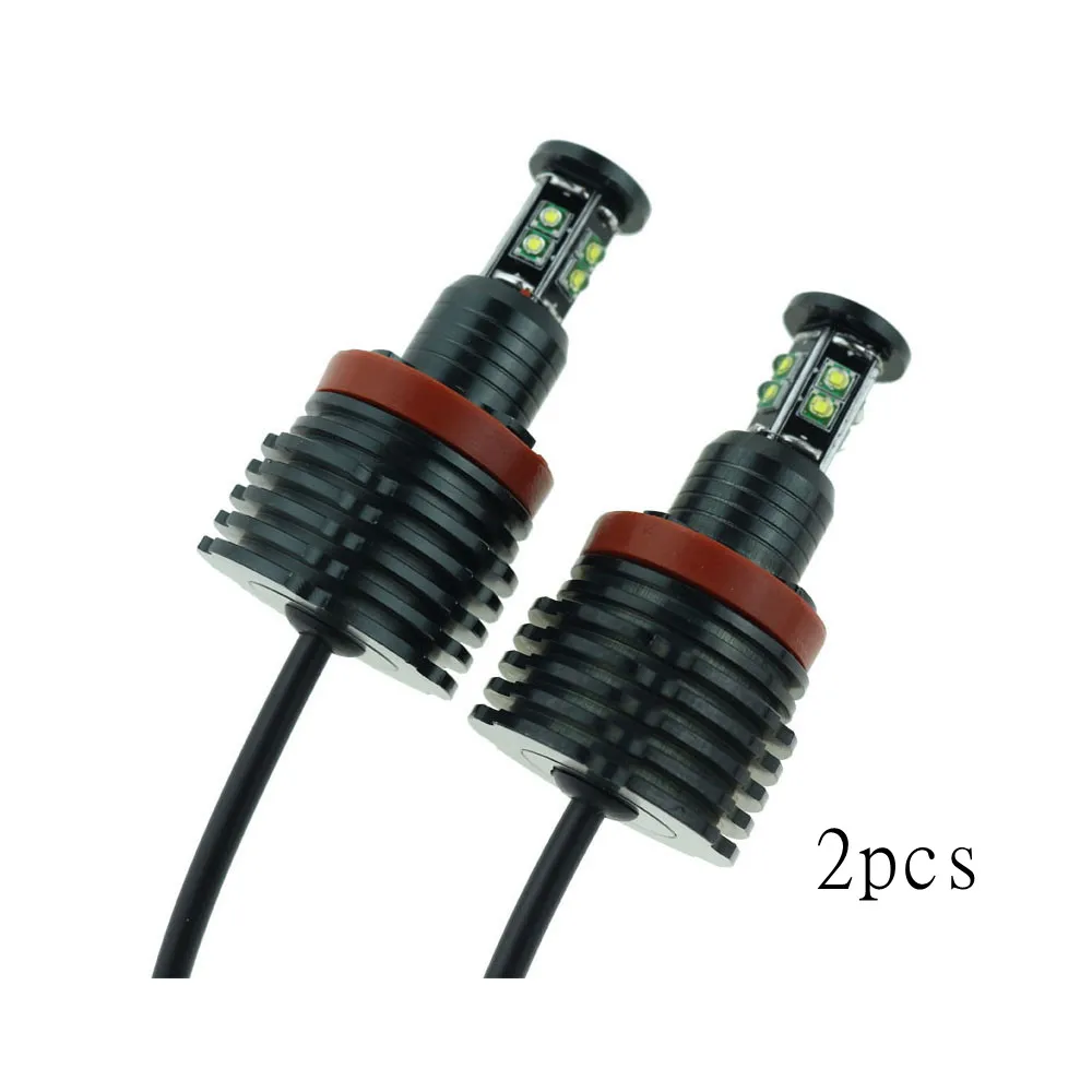 

2X80W H8 Светодиодные Ангельские Глазки Для BMW E90 E92 E82 E60 E70 E71 X5 X6- Яркие Противотуманные Фары