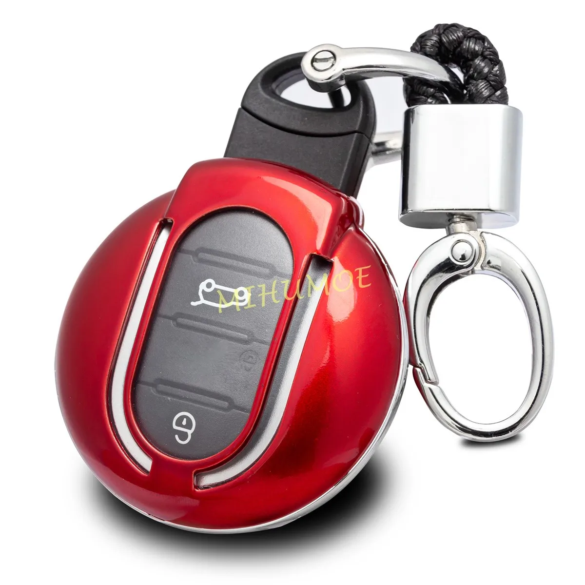 

Red Car Key Fob Case Cover Ring Keychain For Mini Cooper S One Countryman Clubman F54 F55 F56 F57 F60 2018 2019 2020 2021 2022