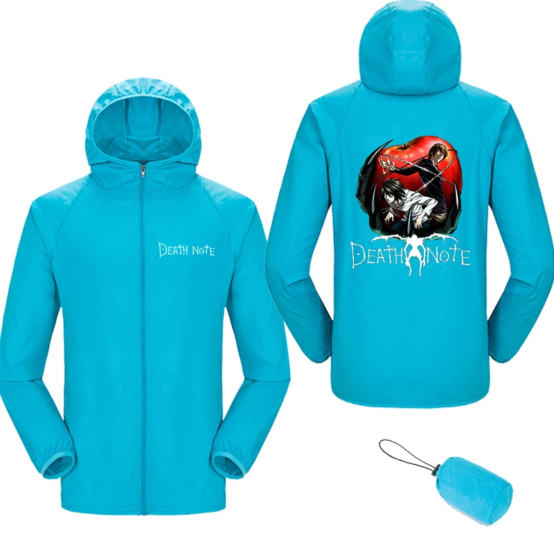 

Death Note hooded Sun Protection clothing women solid wild thin coat Anti-UV breathable outdoor summer tops coat