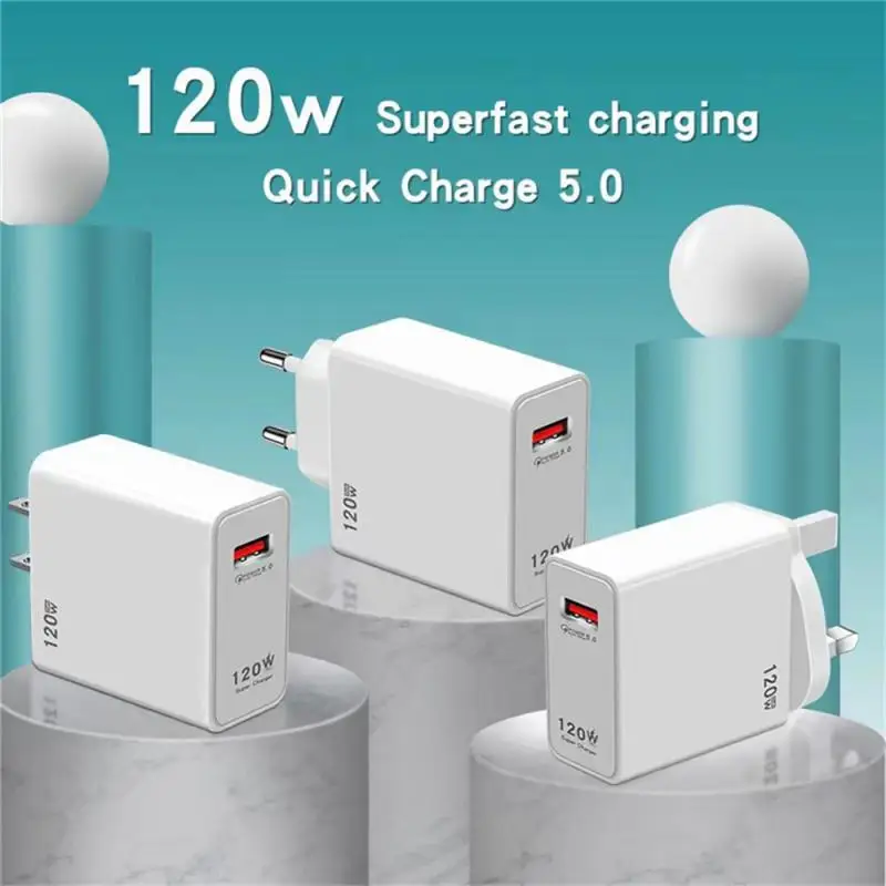 

120W Super Fast Charging European American British Standard Charger Extreme Flash Charging Head Tablet Chargers Accessories