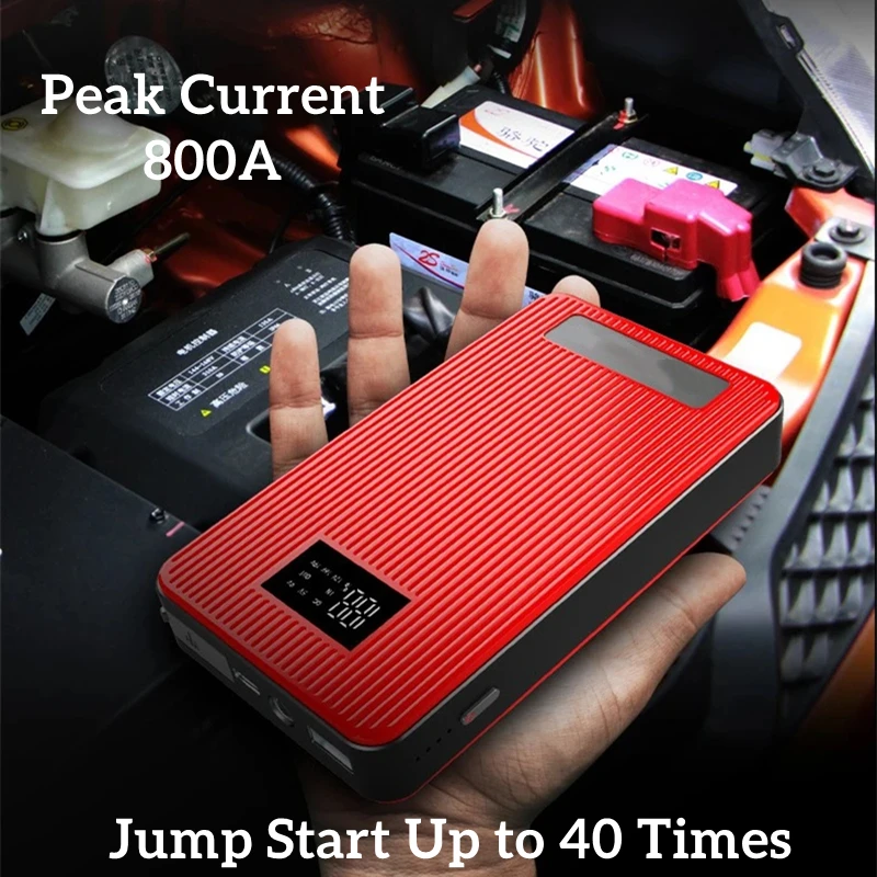 

GKFLY Car Jump Starter 800A Battery Charger without accessories 8000mAh Emergency Power Bank Booster with LED Starting Device