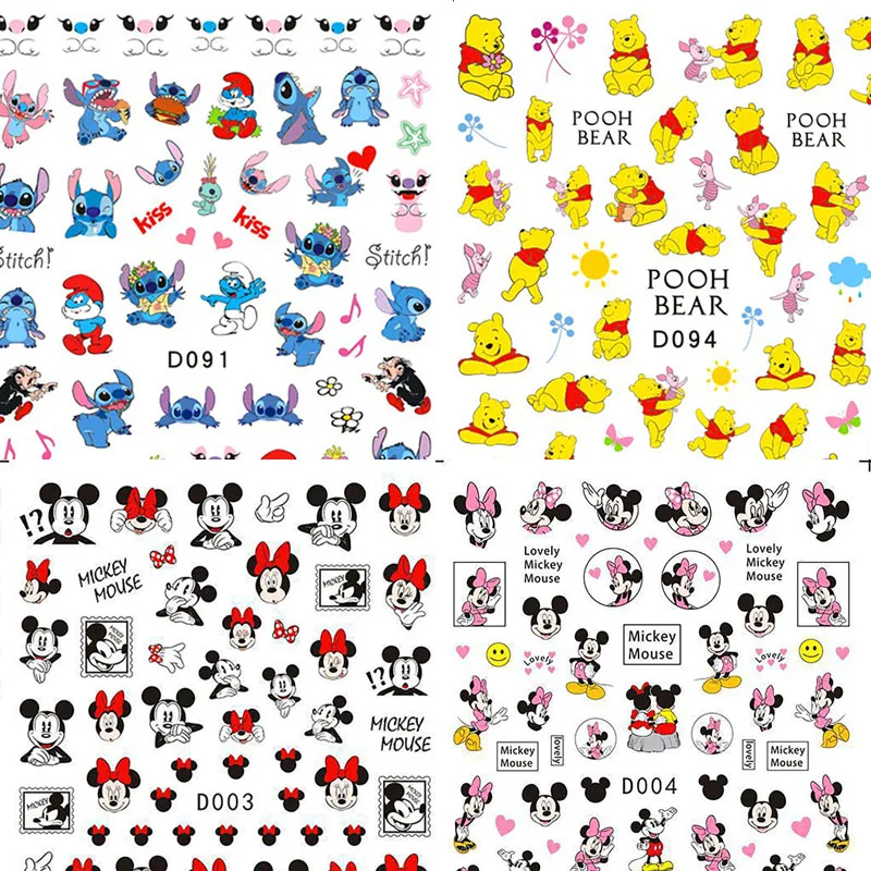 

Стикеры для ногтей с изображением героев мультфильма «Пух»