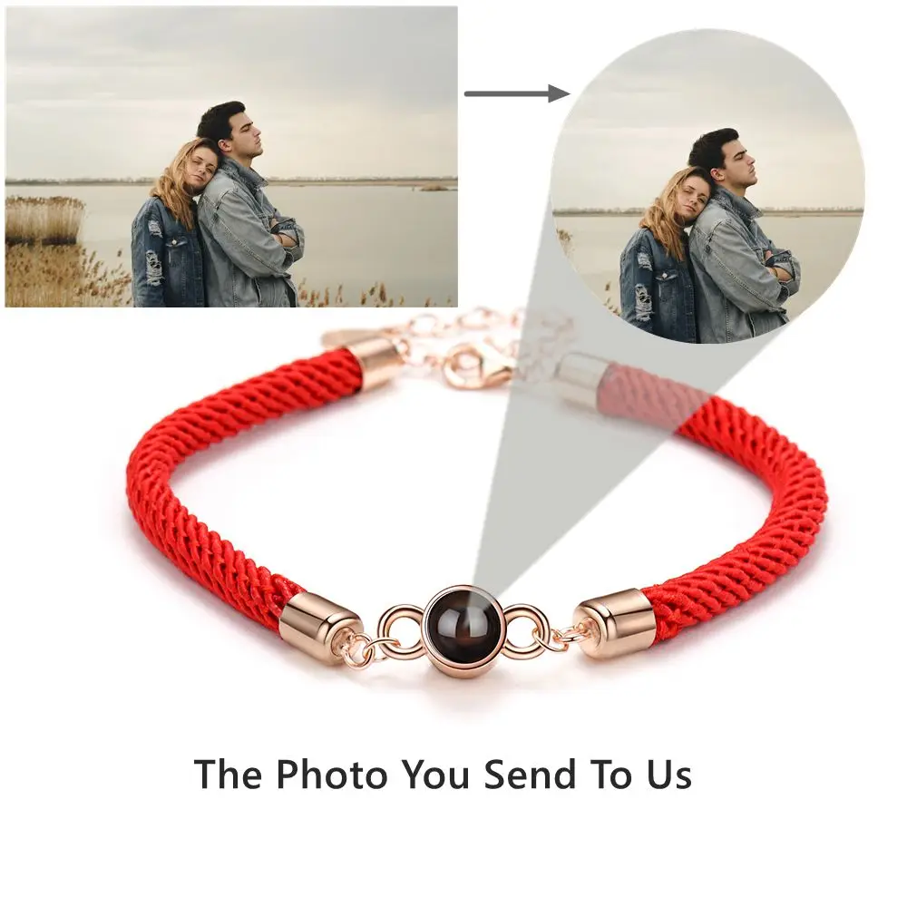 Projection Couple Bracelet 100 Languages I Love You Simple Personalized Custom Bracelets for Women Jewelry Gift Female Men