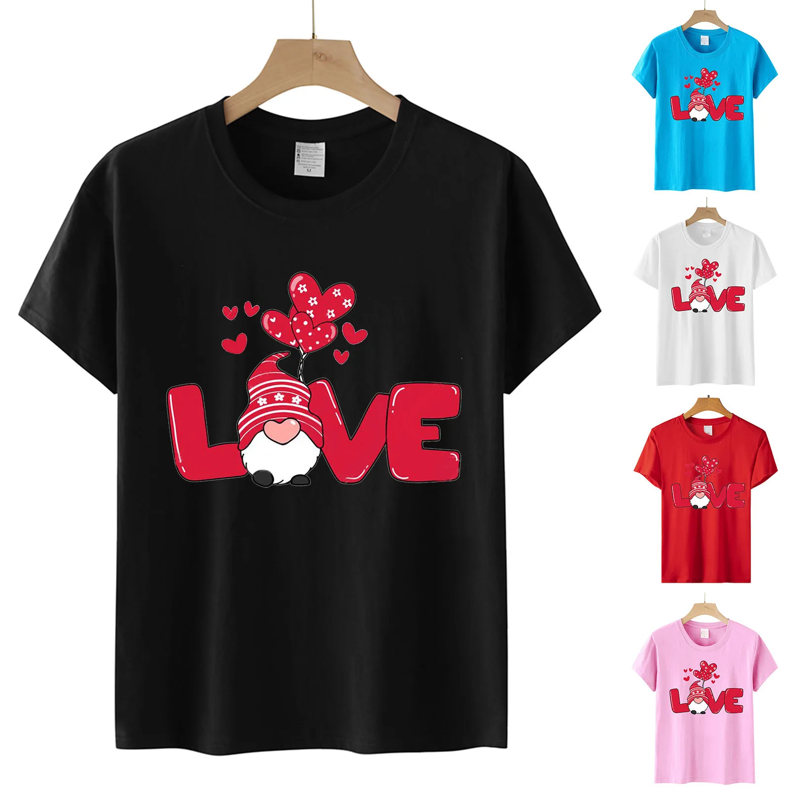 

Хлопковые блузки с коротким рукавом, Женский Топ с коротким рукавом и круглым вырезом, пуловер с надписью Love, Повседневная футболка, женская...