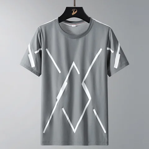 Футболка мужская с коротким рукавом, нейлоновая уличная одежда, свободная рубашка в стиле оверсайз, черная, размеры 6XL 7XL 8XL, лето