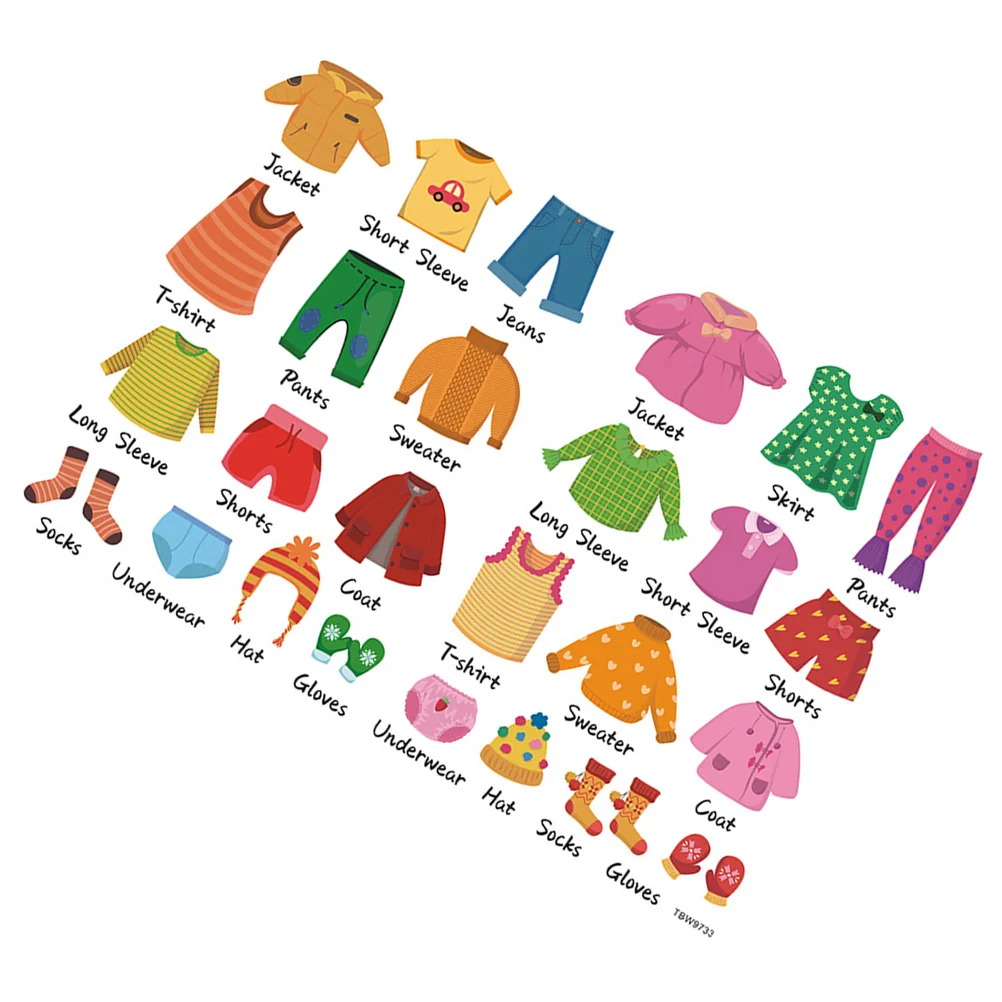 

Clothing Clothes Labels Decals Dresser Label Stickers Organization Kids Storage Sticker Classification Sort Wardrobe Drawer