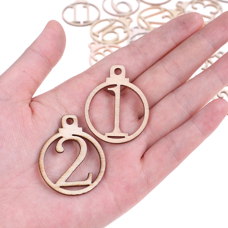 

1 Набор 1-25 цифр деревянные рождественские аксессуары Свадебные Конфеты Подарочная коробка для упаковки бирок товары для вечерние