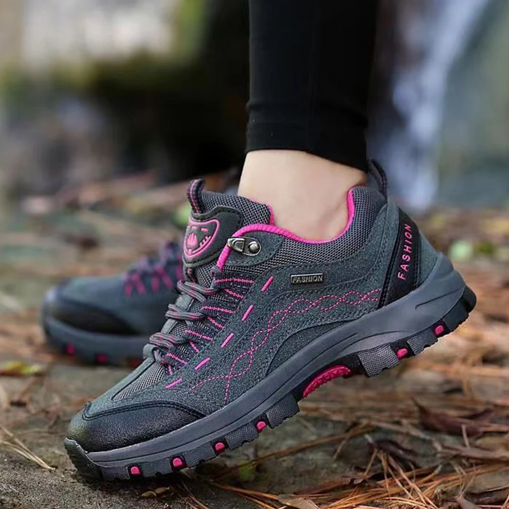 Women Travel Shoes Waterproof Hiking Shoes Non-slip Breathable Sneakers Casual Camping Hiking Shoes