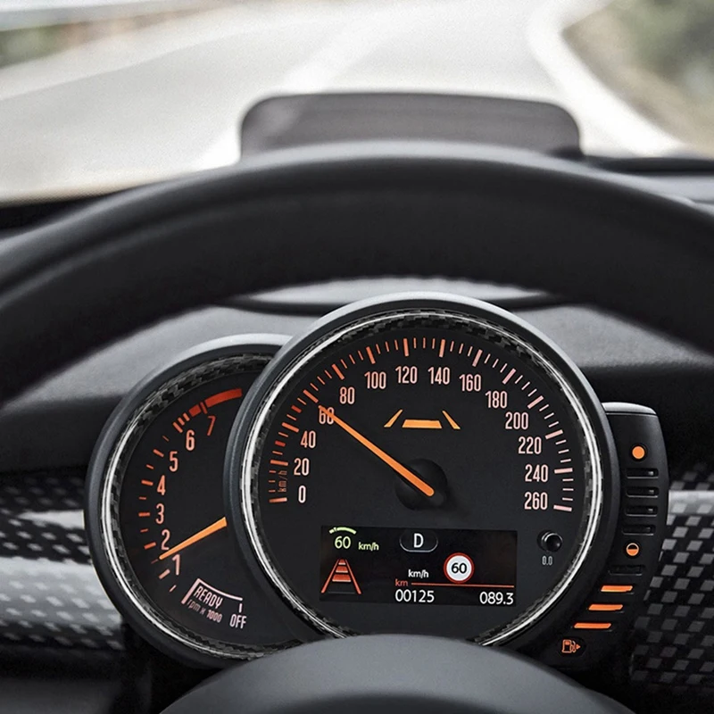 Тахометр автомобильный из углеродного волокна наклейки для MINI ONE Cooper S JCW F54 F55 F56 F57