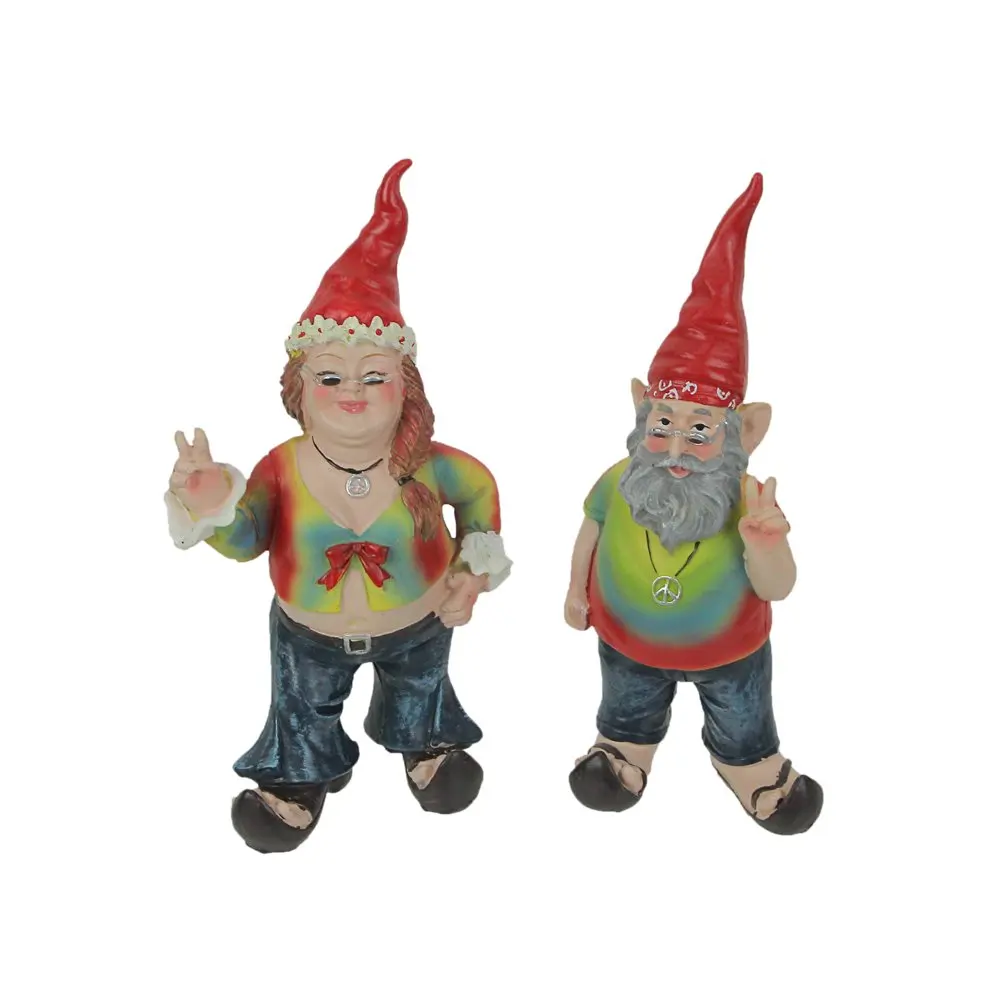 

Gnancy and Gnarley, садовые статуи хиппи, высота 8,25 дюйма