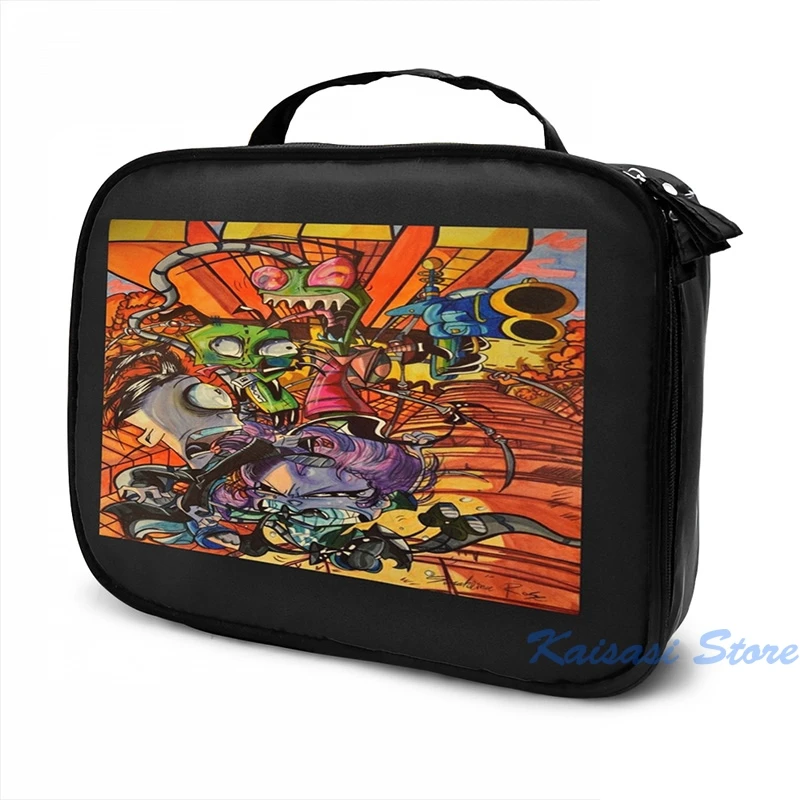 Забавный графический принт Invader Zim(2) рюкзак с USB-зарядкой мужские школьные сумки