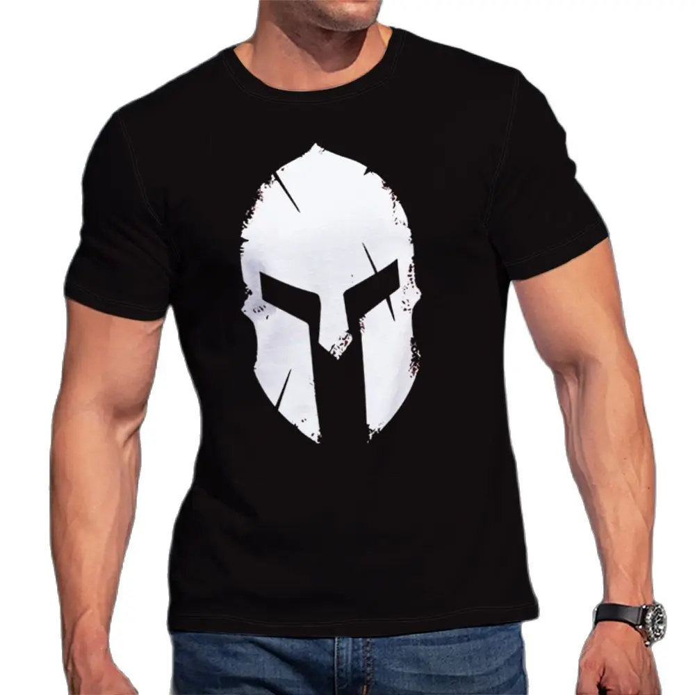 Футболка мужская оверсайз с 3D-принтом модная спартанская футболка круглым