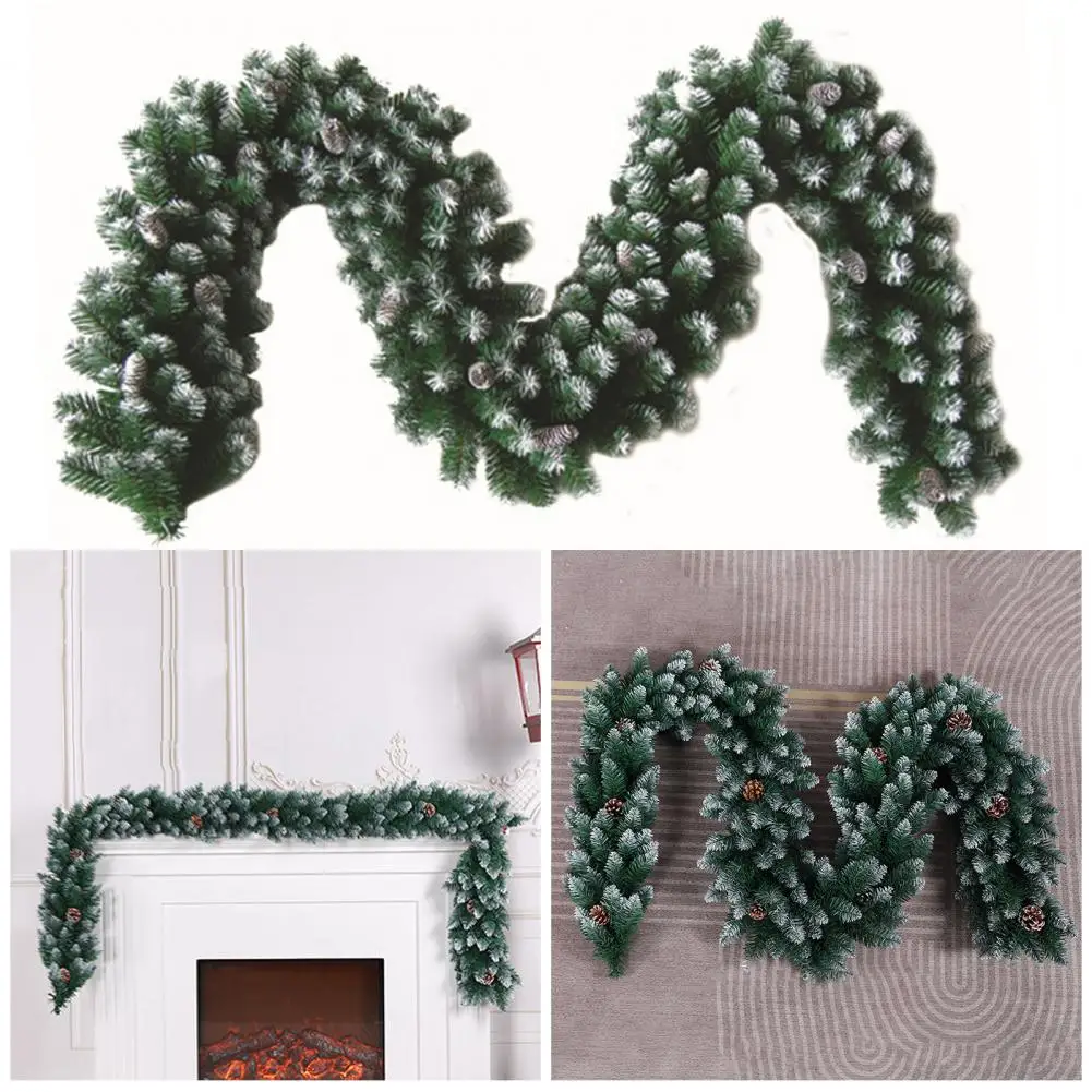 

Festive Christmas Cane Realistic Christmas Tree Green Rattan Sprayed White Tip Dense Branches for Creating Festive for Christmas