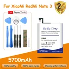 Новый модернизированный Безопасный и прочный аккумулятор BM46 на 5700 мАч для Xiaomi Redmi Note Xiao Mi Hongmi 3 Pro