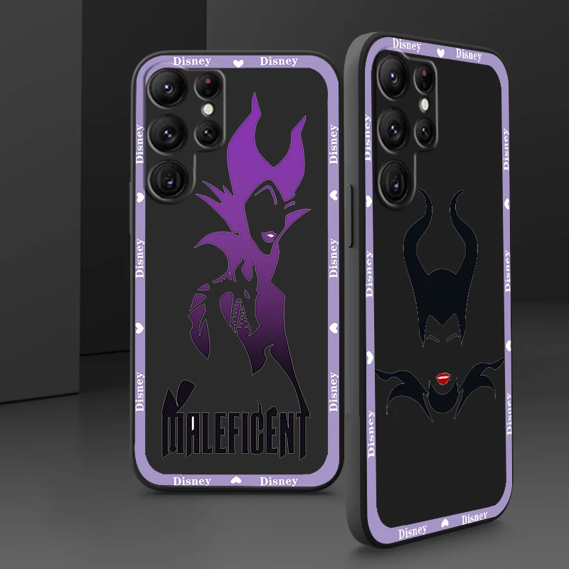 

Disney Villain Queen Art Phone Case For Samsung Galaxy S23 S22 S21 S20 FE S10 Plus Lite Ultra 5G Liquid Rope Soft TPU Cover