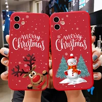 punqzy christmas merry santa elk soft tpu phone case for samsung galaxy s21 s22 a52 a72 a32 a12 5g a50 a70 s10 s9 s8 red cover