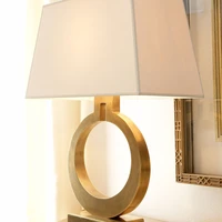high quality modern luxury table lamp villa golden dining table decoration table lamp nordic retro bedroom bedside led light