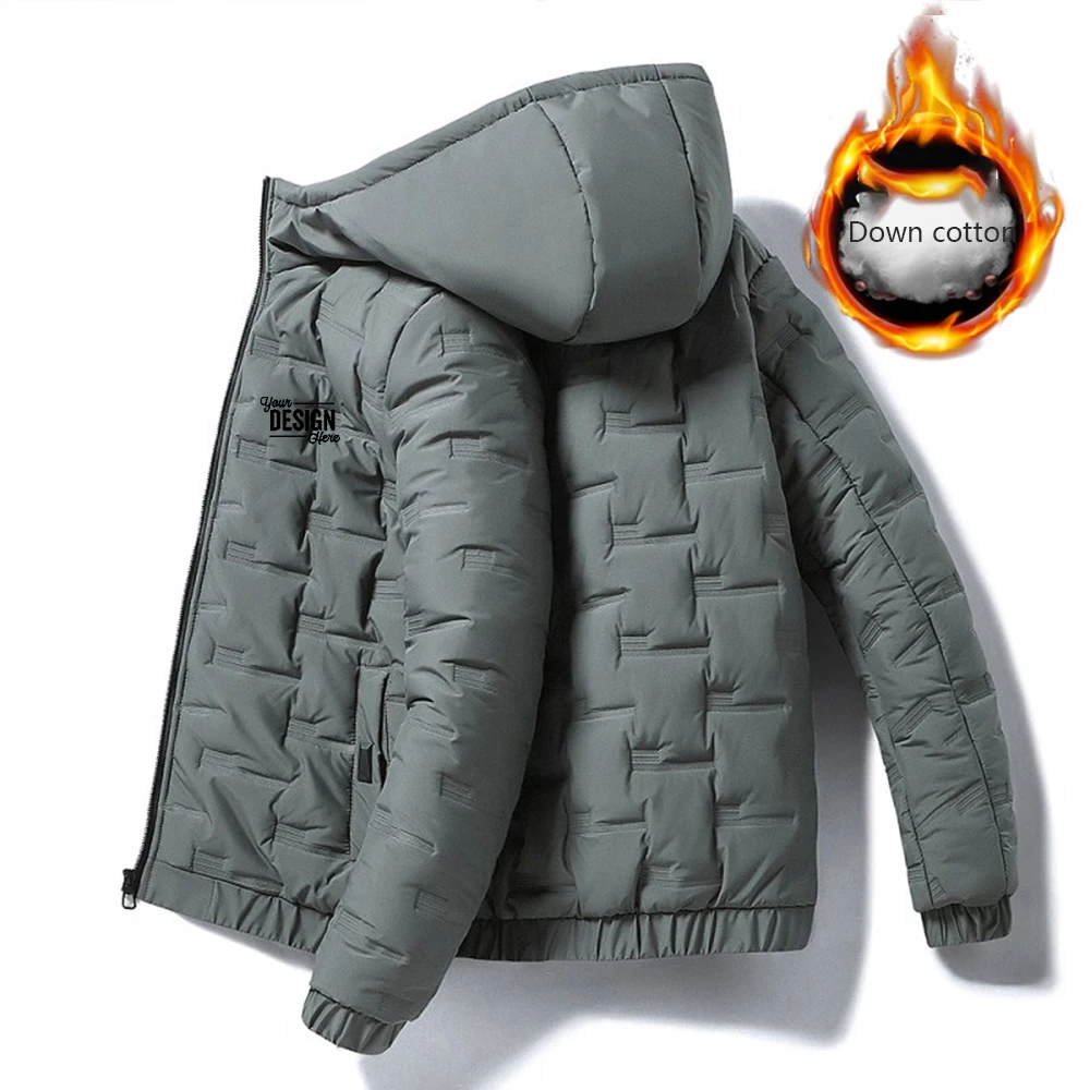 Мужское зимнее пальто с перекрестными границами