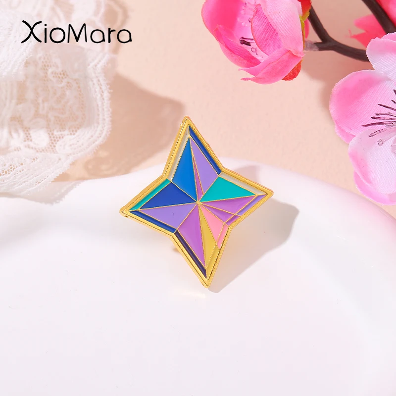 

Mondstadt Vision Enamel Pin Genshin Impact Game Props Ganyu Amber Keqing Hutao Brooches Badges Metal Pins Jewelry Gifts For Fans