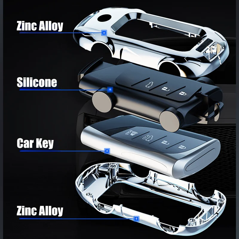 Силиконовый чехол для автомобильного дистанционного смарт-ключа из цинкового