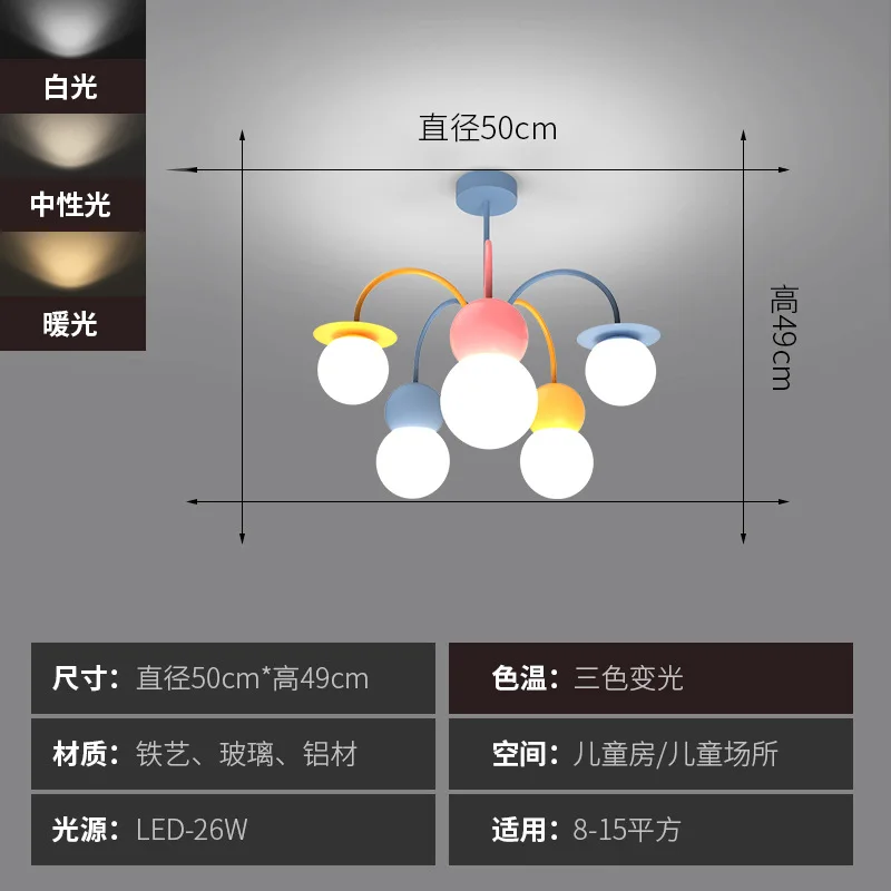 Girl Boy Planet Chandelier Lamps for Bedroom Nordic Creative Children's Room Lamp Modern Simple Led Ceiling |
