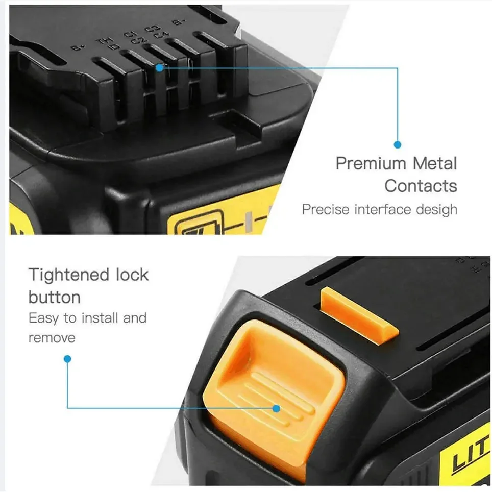 Литий-ионная батарея для электроинструментов Dewalt 14 4 В Ач/Ач DCB140 DCB141 DCB142 DCD735L2 DCF835C2
