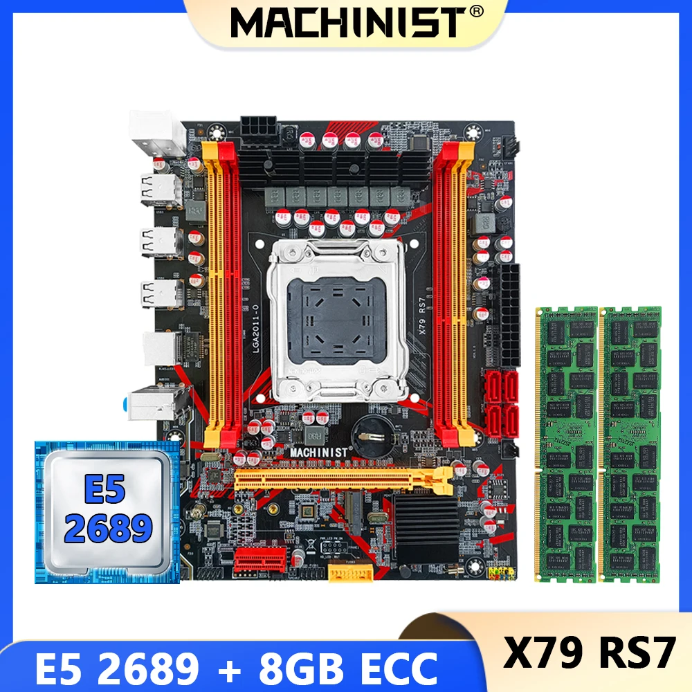 

MACHINIST X79 комплект материнской платы с XEON E5 2689 ЦП и DDR3 8 Гб ECC RAM память NVME M.2 двухканальный