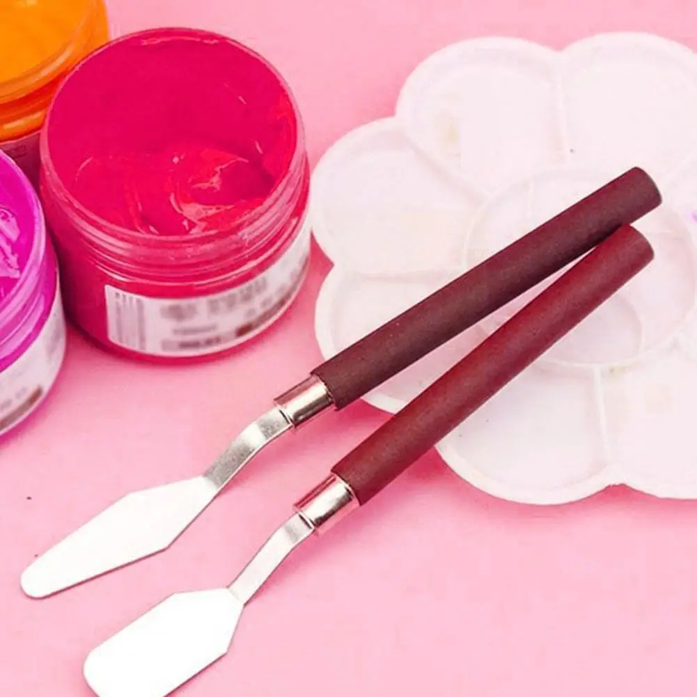 

7pcs/set Steel Spatula Kit Palette Gouache Supplies For Oil Painting Knife Fine Arts Painting Tool Set Flexible Blades U8h4