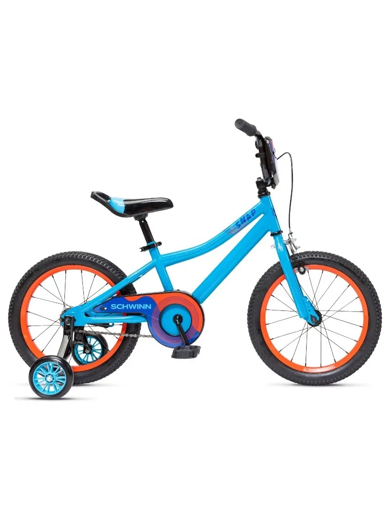 

Schwinn 16" Snap Boys Kids Bike with Training Wheels, Blue