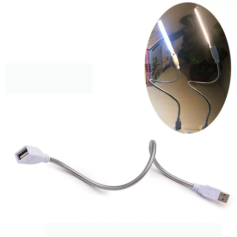 

USB Male To Female Extension Cable LED Light Fan Adapter Cable Flexible Metal Hose Power Supply Cord 4 Copper core