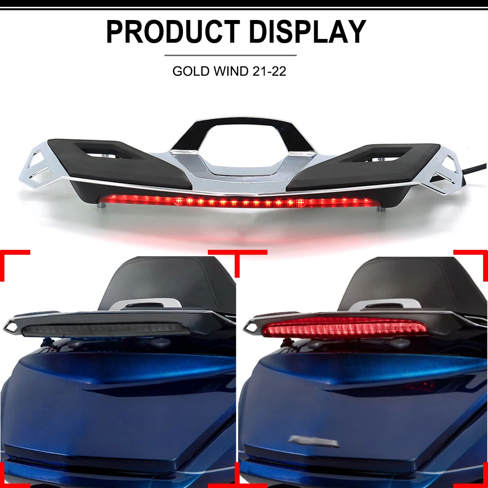 

2021- GL1800 полка для заднего багажника мотоцикла, поворотный сигнал, багажник, багажник, светодиодный стоп светильник для Honda GOLD WING GL 1800 TOUR DCT