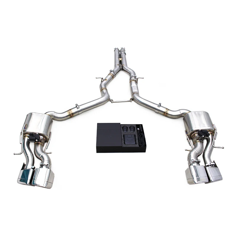 Фото Выхлопная система Custom Exhaust Pipes Muffler Witn Control для Mercedes-Benz CLS63 AMG 2007-2017, из нержавеющей стали, с клапанами, спортивная, Catback №1