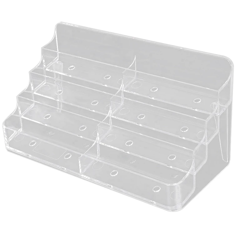 

Business Card Holder, 8 Pocket Acrylic Business Card Holder For Desk Business Card Stand Desktop Business Card Holders