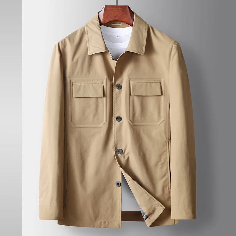 

Version Brand Shirt Top Quality Men Jackets Spring Summer Mid-length Premium Lapel Lightweight Tops Jacket Mens Clothing 2023