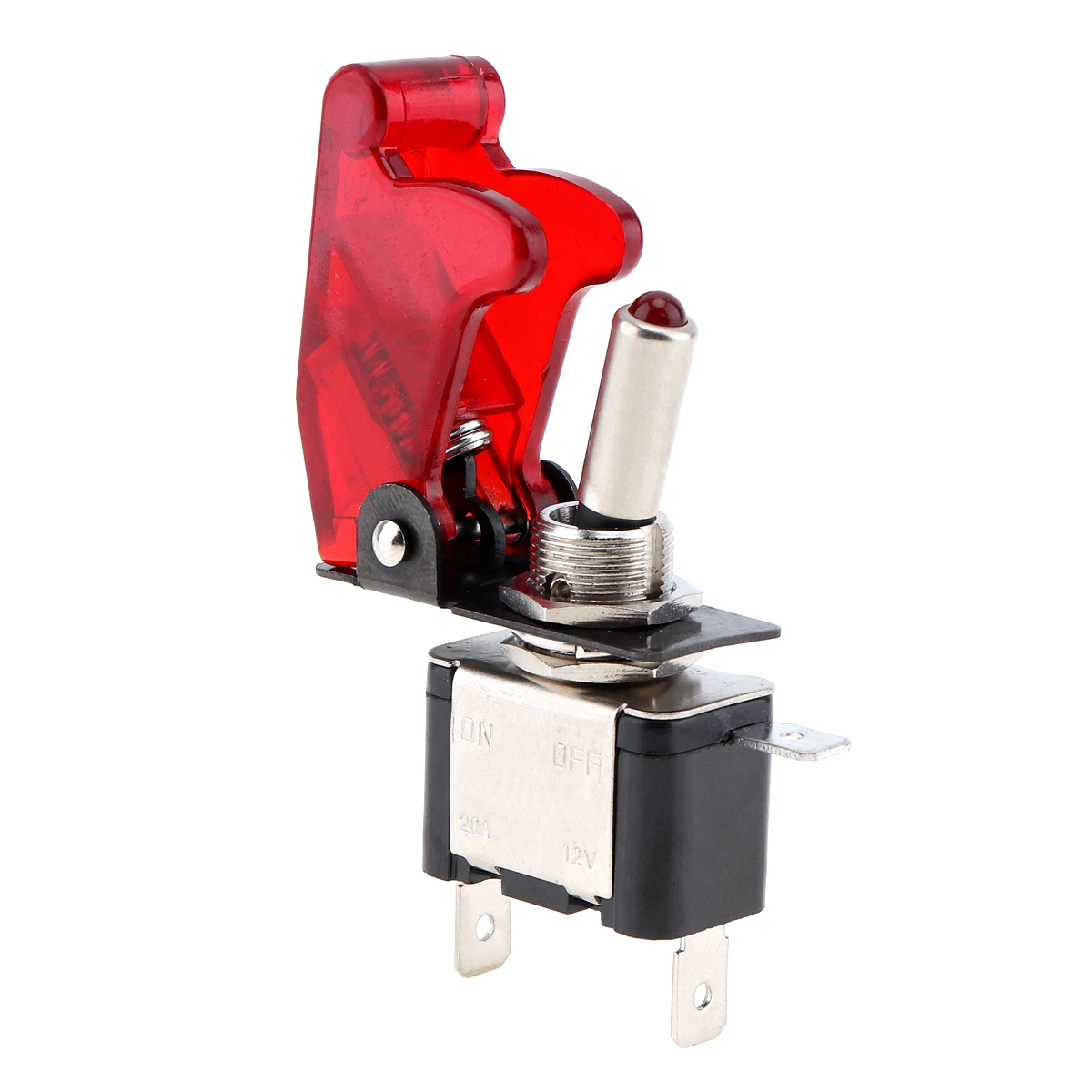 

Red Color 12V 20A Truck Illuminated Led Toggle Switch Car Auto Cover LED Light SPST Toggle Rocker Switch Control On-Off