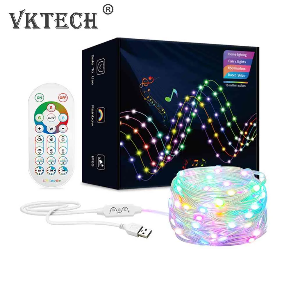 

Гирлянда с управлением через приложение, 5 В, декоративные осветительные цепочки, украшения для свадьбы, вечеринки, сада, кемпинга, совмести...