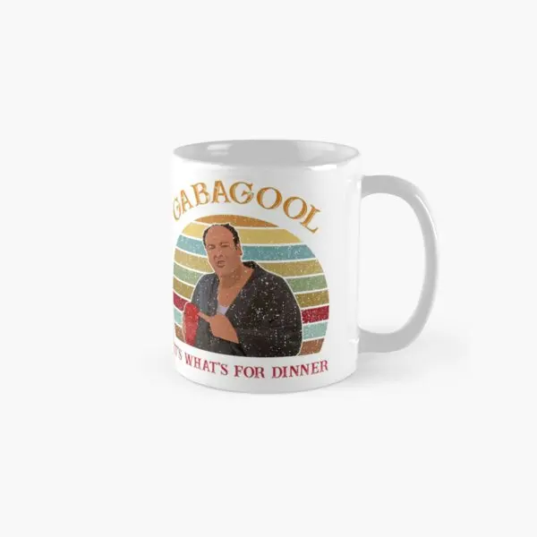 

Gabagool It Is What Is For Dinner Classic Mug Photo Coffee Design Drinkware Printed Simple Picture Image Tea Cup Handle Round