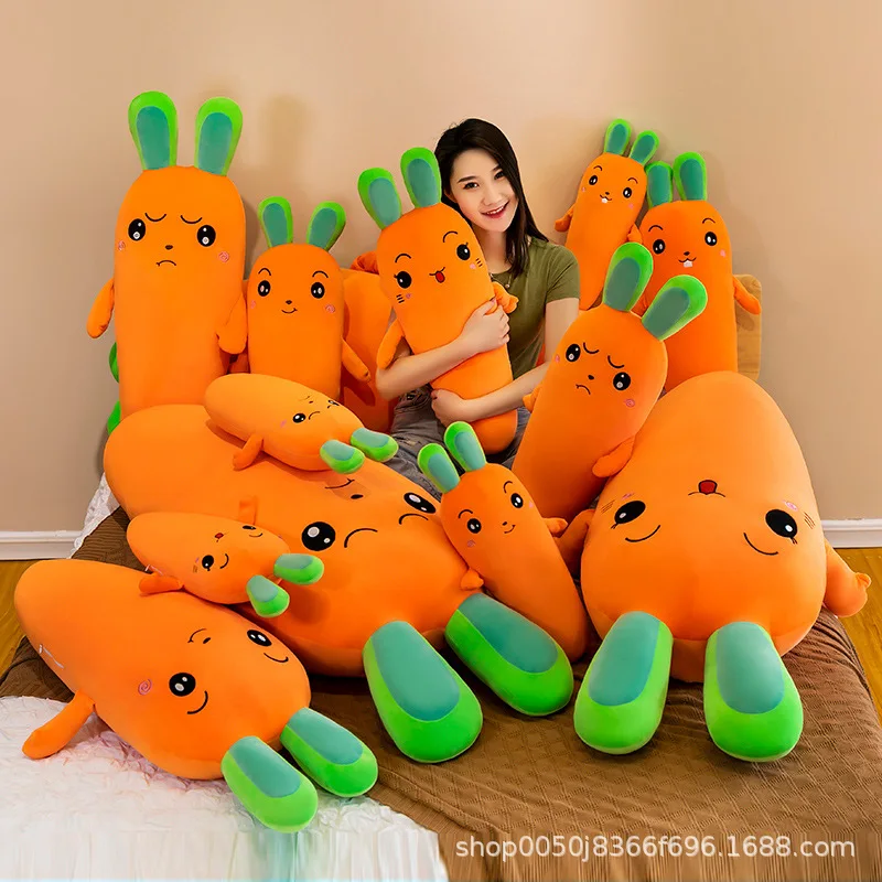 

Carrot Sleeping Leg Pillow Kawaii Plush Toys Cartoon Anime Model Doll Stuffed Toy Christmas Gift For Children